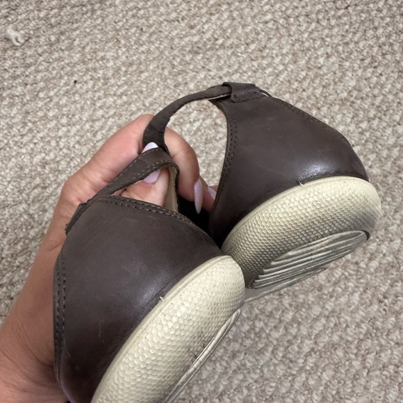 Ecco leather sandals gray size 40 - Picture 3 of 9